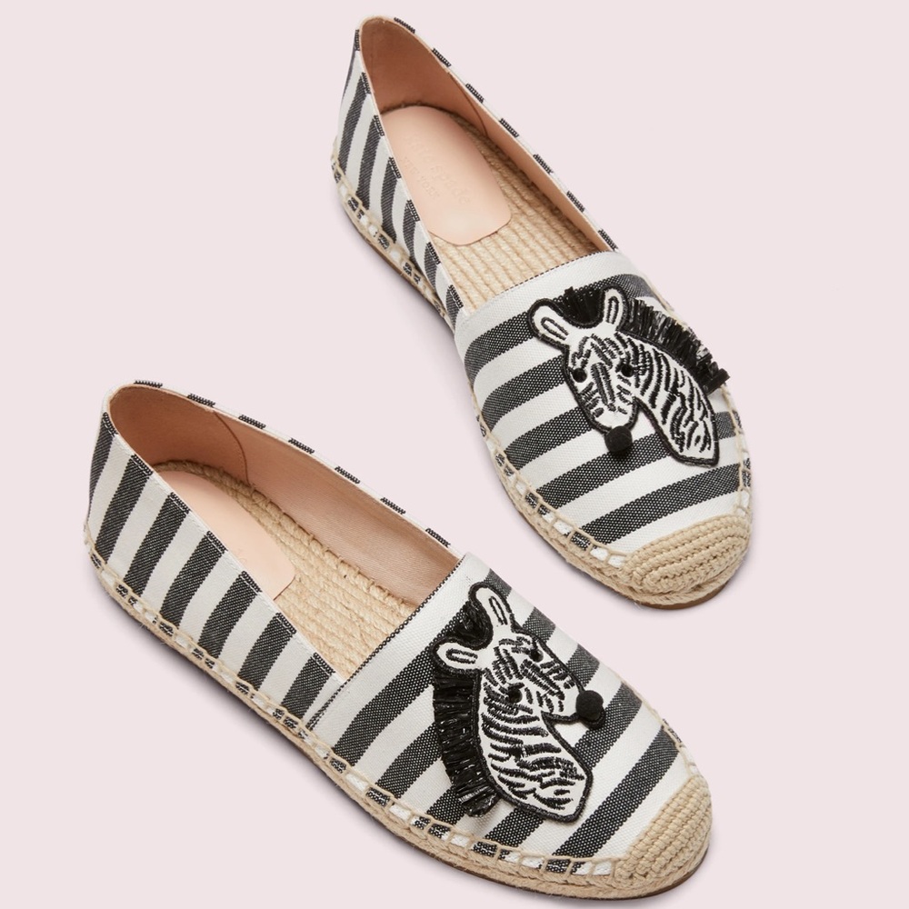 Kate Spade Garden Zebra Espadrilles size 7.5
